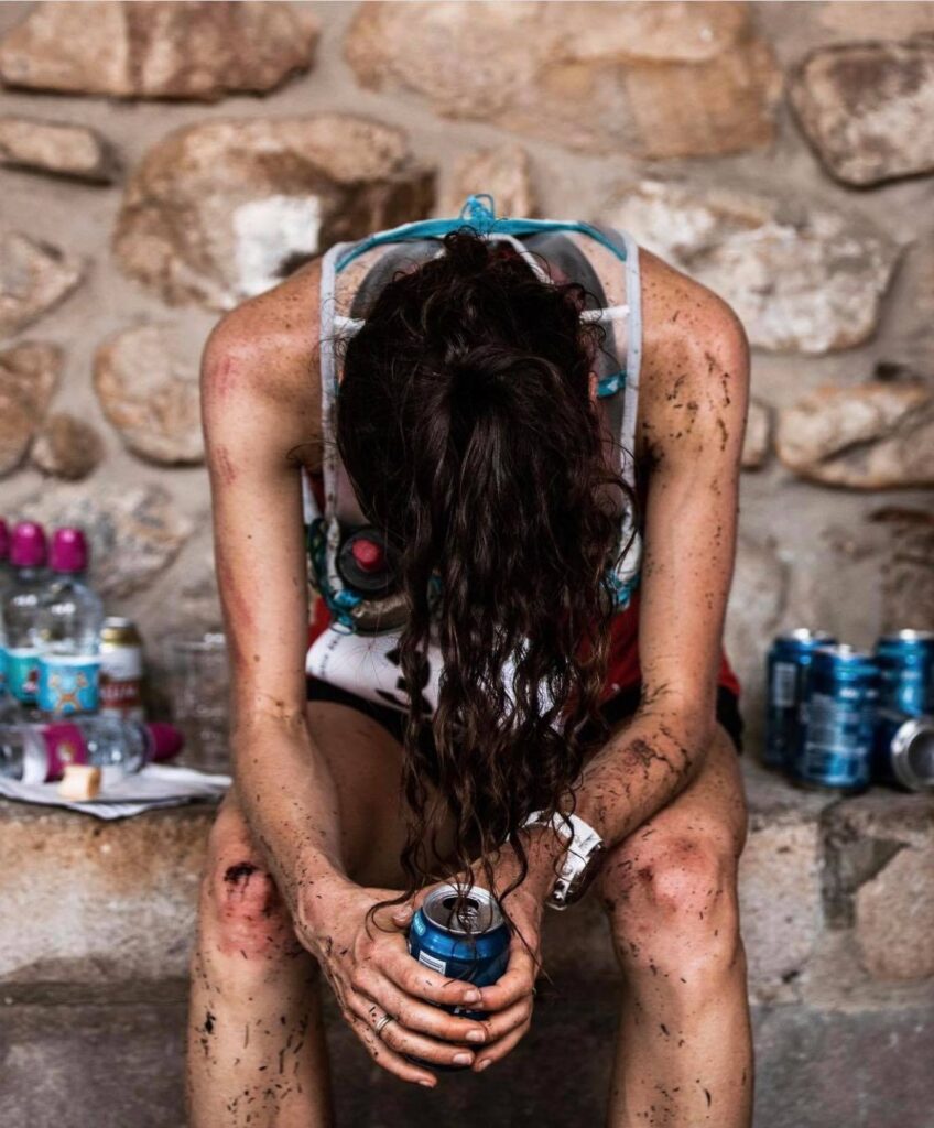 Coureur fatigué dans Mafate