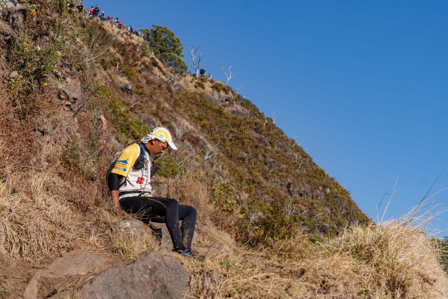 Coureur épuisé grand raid